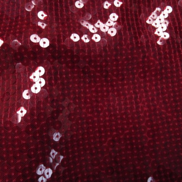 Anthropologie Bardot Verona Long Sleeve Sequin Slim Midi Dress Wine Size 2 - Picture 10 of 12